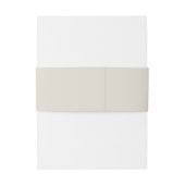 Minimalistisch beige Monogram Weddenschap Uitnodigingen Wikkel (Achterkant Voorbeeld)