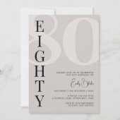 Minimalistisch Beige zeventig 80ste verjaardagsfee Kaart (Voorkant)