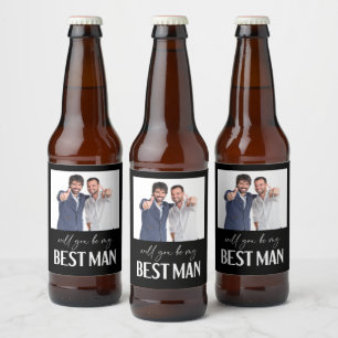 Minimalistisch, ben je mijn beste man bier etiket