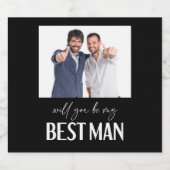 Minimalistisch, ben je mijn beste man bier etiket (Enkel label)