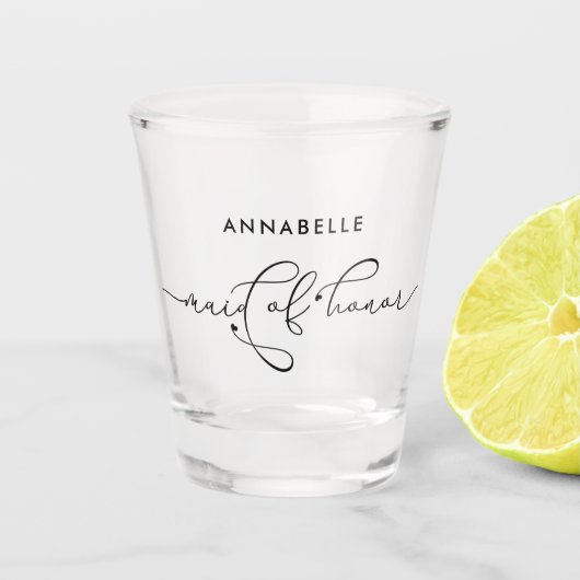 Minimalistisch Bent u mijn dienstmeisje?  Shot Glas (Voorkant)