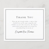 Minimalistisch Bereavement Funeral Hartelijk dank (Voorkant)