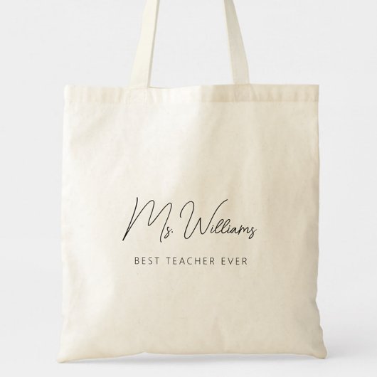 Minimalistisch beste leraar ooit tote bag