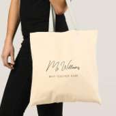 Minimalistisch beste leraar ooit tote bag