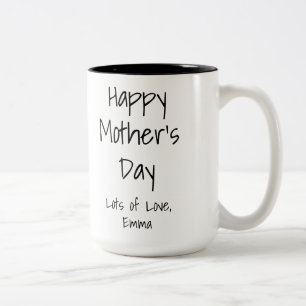Minimalistisch beste Moederdag-cadeau voor mama oo Tweekleurige Koffiemok