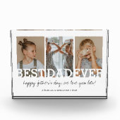 Minimalistisch beste vader ooit fotoblok (Voorkant)