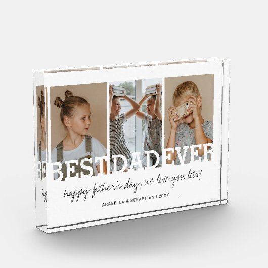 Minimalistisch beste vader ooit fotoblok (Links)