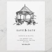 Minimalistisch Bewaar de datum Elegante Bruiloft Flyer (Voorkant)