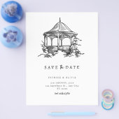 Minimalistisch Bewaar de datum Elegante Bruiloft Flyer (Enkel)
