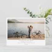 Minimalistisch Bewaar de datum / trouwfoto elegant Kaart (Staand voorkant)