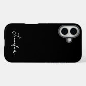 Minimalistisch Black Custom Name Signature Script Case-Mate iPhone Case (Achterkant (horizontaal))