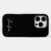 Minimalistisch Black Custom Name Signature Script Case-Mate iPhone Case (Achterkant (horizontaal))