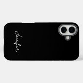 Minimalistisch Black Custom Name Signature Script Case-Mate iPhone Case (Achterkant (horizontaal))