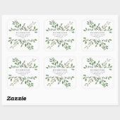 Minimalistisch blad | Retouradres Vierkante Sticker (Vel)