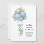 Minimalistisch blauw Baby shower Kaart (Voorkant)