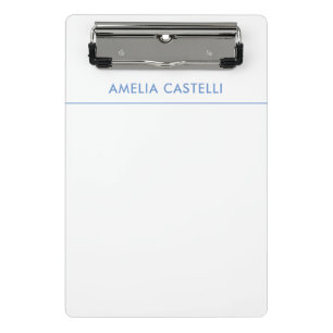 Minimalistisch blauw design mini klembord