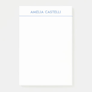 Minimalistisch blauw design post-it® notes