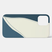 Minimalistisch blauw en cream Abstract Case-Mate iPhone Case (Achterkant (horizontaal))