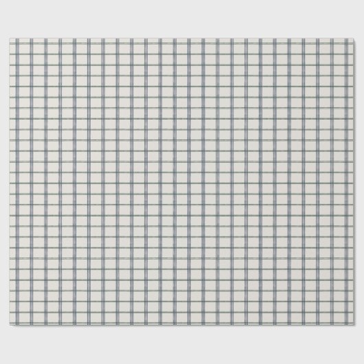 Minimalistisch blauw en groen venster Plaid Cadeaupapier (Vlak)