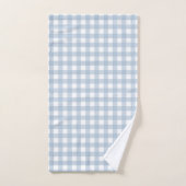 Minimalistisch blauw Gingham Pset Pattern Bad Handdoek (Handdoek)