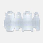 Minimalistisch blauw Gingham Pset Pattern Bedankdoosjes (Uitgevouwen)