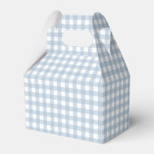 Minimalistisch blauw Gingham Pset Pattern Bedankdoosjes (Voorkant Zijde)