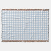 Minimalistisch blauw Gingham Pset Pattern Deken (Voorkant)