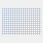 Minimalistisch blauw Gingham Pset Pattern Inpakpapier Vel (Voorkant 2)