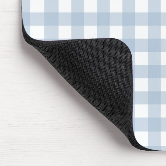 Minimalistisch blauw Gingham Pset Pattern Muismat (Hoek)