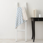 Minimalistisch blauw Gingham Pset Pattern Sherpa Deken (In situ)
