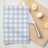 Minimalistisch blauw Gingham Pset Pattern Theedoek (Quarter Fold)