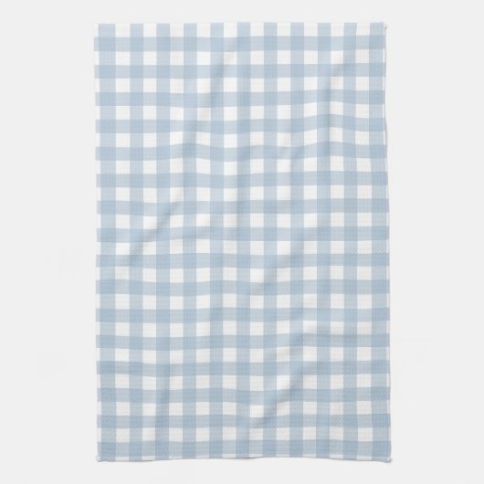 Minimalistisch blauw Gingham Pset Pattern Theedoek (Verticaal)