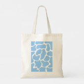 Minimalistisch blauw Koe afdrukken Tote Bag (Achterkant)