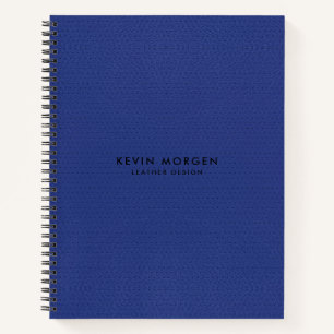 Minimalistisch blauw kunstleer notitieboek