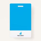 Minimalistisch blauw personeel voor moderne ID-Kaa Badge (Achterkant)