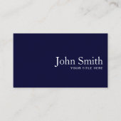 Minimalistisch blauw QR-codenummer voor de marine Visitekaartje (Voorkant)