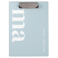 Minimalistisch Blauwe School Monogram