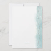 Minimalistisch Blauwgroen Afstuderen Kaart (Achterkant)