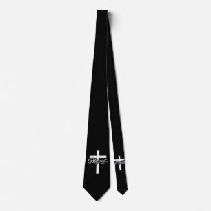 Minimalistisch Blessed Cross Christelijk Gelooofso Stropdas