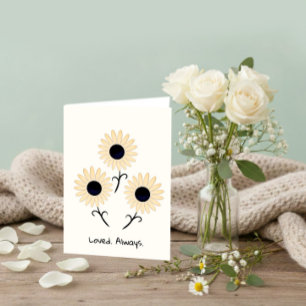Minimalistisch bloemendesign voor Moederdag Kaart