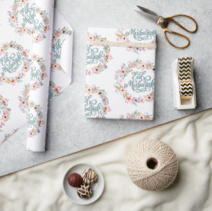 Minimalistisch Bloemenofferfeest Mubarak   eID-cad Cadeaupapier