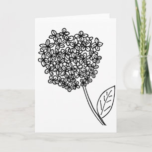 Minimalistisch Bloemhart Condoleancekaart Kaart