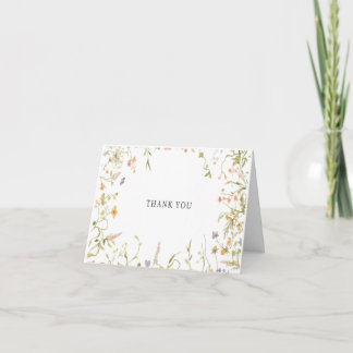 Minimalistisch, bloemig, modern en elegant bedankkaart