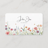 Minimalistisch bloemig Visitekaartje (Voorkant)