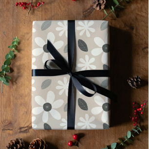Minimalistisch bloempapier cadeaupapier