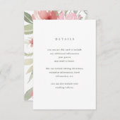 Minimalistisch Bloom | Details van de bruiloft Informatiekaartje (Voorkant / Achterkant)