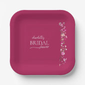 Minimalistisch Blush Roze Vrijgezellenfeest Papier Papieren Bordje (Voorkant)