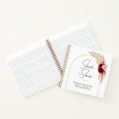 Minimalistisch Boho Arch bruiloft gast Notitieboek (Binnen)