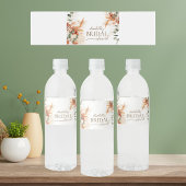 Minimalistisch Boho Chic Bloemen Vrijgezellenfeest Waterfles Etiket