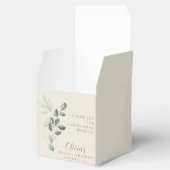 Minimalistisch Boho Gold Greenery Vrijgezellenfees Bedankdoosjes (Geopend)